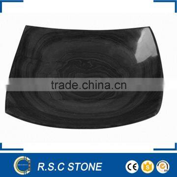 Good Price Royal Black Golden Flower Marble Slabs photo-2
