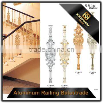 Interior Artistic Floor Mounted Cast Aluminum Handrail