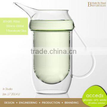 Borosilicate Glass Beautiful Heat Resistant Unique Coffee Pot photo-6