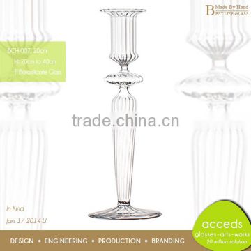 Borosilicate Glass Tall Candle Holders For Weddings