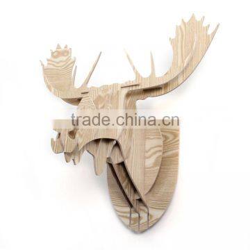 Indoor Wall Mounted Wooden Deer Head Decoration photo-6