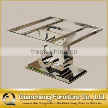Glass Dining Table Metal and Glass Furniture Foshan Steel Furniture photo-5