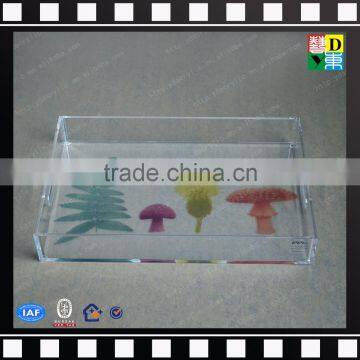 2017 new product cheap clear acrylic serving tray wholesale