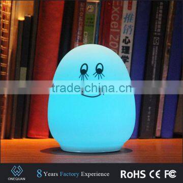 silicone cover children flexible egg shaped mood led egg light