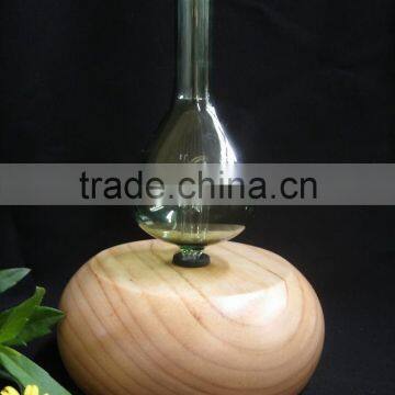 Elegant Wooden and Glass LED Aroma Diffuser Nebulization Essential Oil Diffuser
