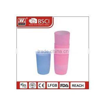 beautiful design food grade material hot selling 250ml pp plastic drinking cup with handle