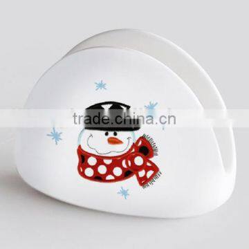 2017 Promotional Porcelain Cheap Napkin Holder With Decal Printing photo-3