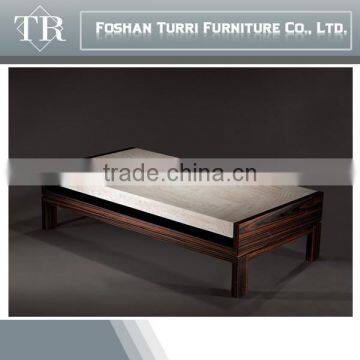 Modern Square Travertine With Tempered Glass Surface Center Table photo-5