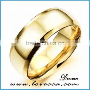 Custom Made Ladies Stainless Steel Rings Gold Plated photo-2