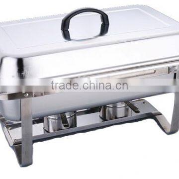 New 2 Pack of 8 Quart Stainless Steel Rectangular Chafing Dish Full Size