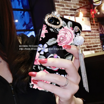 Diamond Housing Case Silicone Mobile Phone Cases for IPhone7/7Plus/6/6s/6plus/6splus Cell Phone Finger Ring Stent Holder photo-4