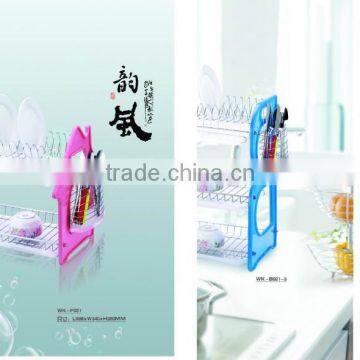 3 Layer Dish Organizer/ Plastic Dish Drainer With Plastic Handle photo-3