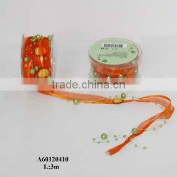 fashion orange ribbon with balls deco