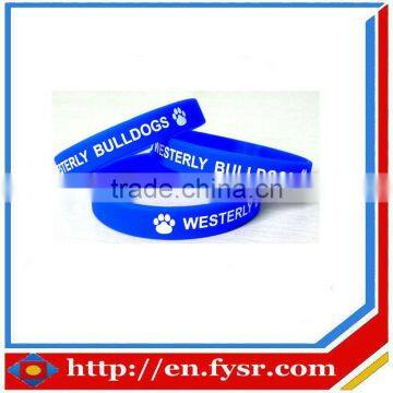 Debossed colored wristband silicone bracelet