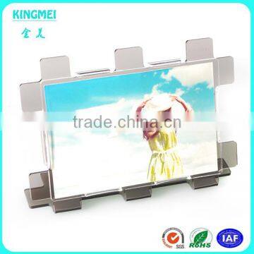 KM-VP11 Factory wholesale custom shape acrylic photo frame new mosaic L shape tawny frame