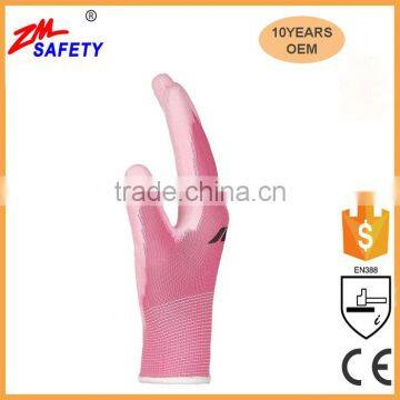 General Purpose Work Safety Orange PU Hand Gloves With Seamless Knitted Shell photo-4
