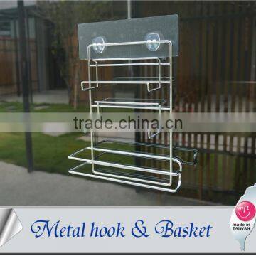 Self- adhesive metal hanging fresh-keeping film holder & long paper towel holder