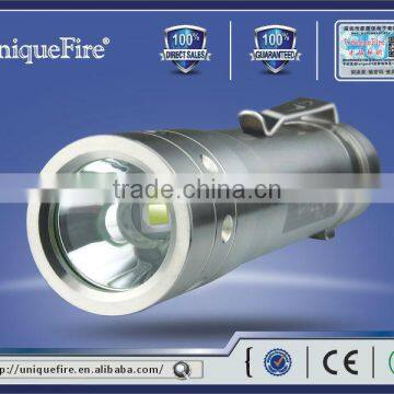 UniqueFire UF-G7 Cree XM-L2 LED 1200lm Stainless Steel Flashlight Waterproof Rechargeable