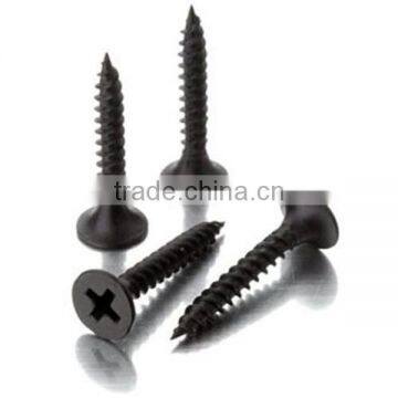 Bugle head,phillips,fine thread,black phosphated drywall screws