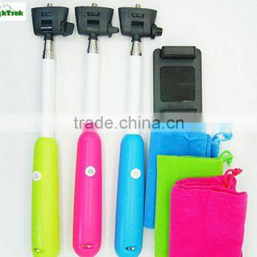 2015 ideas monopod selfie stick bluetooth colorful