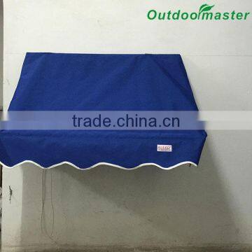 Patio 4x2FT Manual Sun Cover Blue Folding Window Awning photo-3