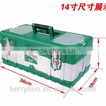 Berrylion 14" 17" 19" Iron Plastic Toolbox Best Design Toolbox from China