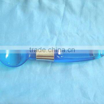 Plastic Ice Cream Spoon,clear and blue