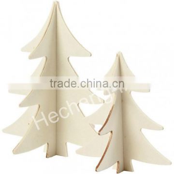 Christmas Tree Wooden 3D Decoration Plain Wood Trees Decorate Craft Set