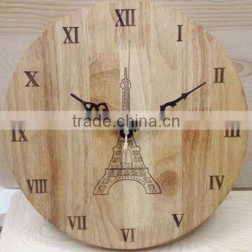 carving Mechanical electric wooden clock