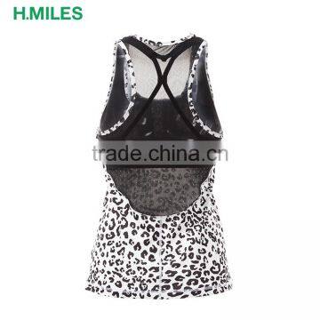 Custom Stringer Fitness Leopard Printed Workout Tank Top Womens photo-2