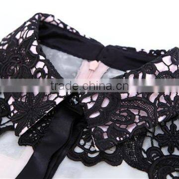 New Long-sleeved Black Lace Stitching Fluffy Skirt Fashion Dress Women's Clothing Imported From China photo-2