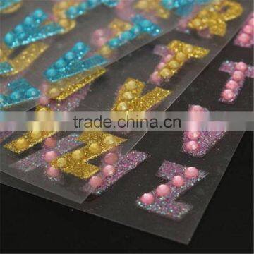 Alphabet Letter Glitter Crystal Stickers Self Adhesive DIY Decor Scrapbooking photo-4