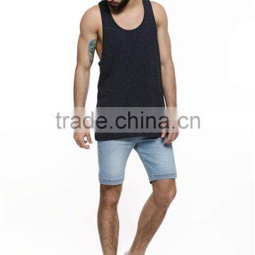 Mens Plain Black Slim Fitted Tight Slimming Vest photo-3