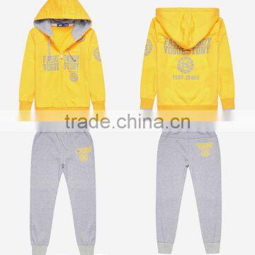 Fashion Wholesale Sports Zip-up Child Boy Clothes Set photo-4