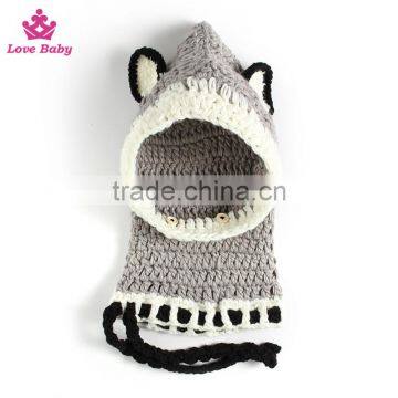 Handmade Baby Photo Props Hat Knitted Kids Fox Photography Hat for Kids