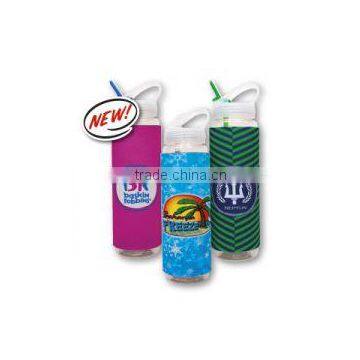 USA Made Full Color Print 32 oz Slim Sipper Bottle With Sublimated Sleeve - BPA-free, Biodegradable and Comes With Your Logo photo-2