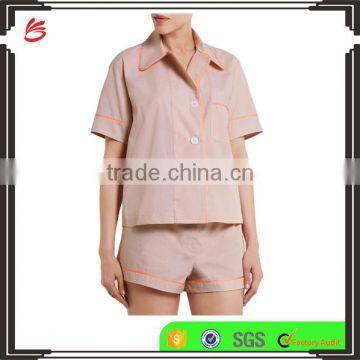 2017 new style simple design custom cotton/hemp pajamas