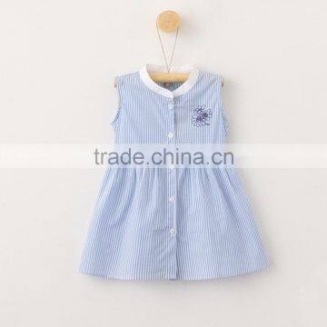 Wholesale Summer Sleeveless Stripe Girls Kids Casual Dresses photo-2