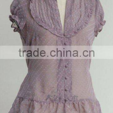 Spot Chiffon Blouse