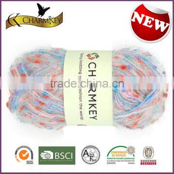 Charmkey fluffy knitting yarn 50 acrylic 50 polyester like mohair yarn blended yarn