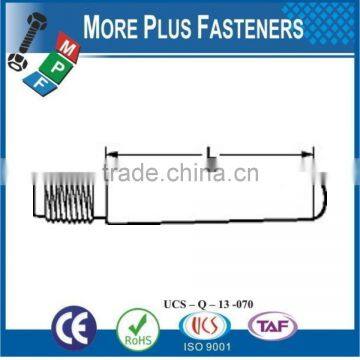 Made in Taiwan Stainless Steel External Threaded Metric Taper Pin With Threaded End Steel