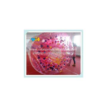 2.1*1.8*2.5m, 0.8mm TPU, inflatable water roller,3 air chamber , inflatable hamster Ball