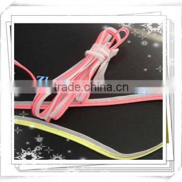 Colored High Visibility Polyester Reflective Fabric Piping Ribbon For Clothing