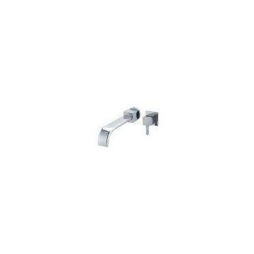 Wall Mounted Basin Mixer Taps with Two Hole , Cold Hot Automatic Mixed Basin Faucet