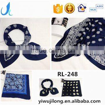 Wholesale fashion customized printing square silk scarf