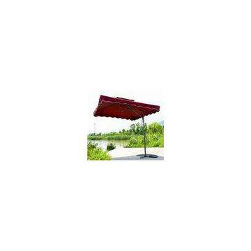 decorative Double Roof modern Outdoor Patio Umbrellas / RED Garden Parasol