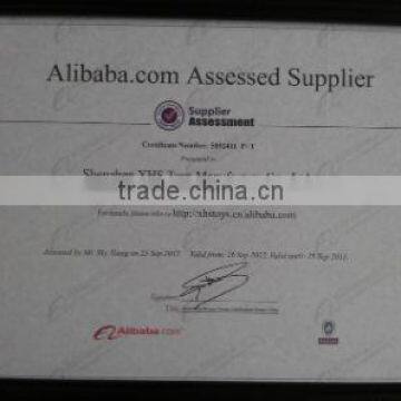 Supplier Assessment Certificate