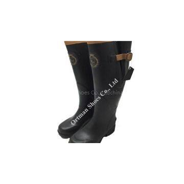 Long Neoprene Rubber Rain Boots For Men