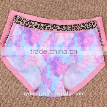 Seamless Multi Color Brief Panties /yjfa Nylon Candy Color Lepard Seamless Panties Underwear/ photo-1