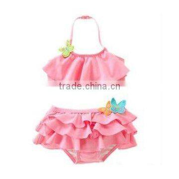 Pink Butterfly Baby Girls Swimwear Children Swimsuits Girls Swimming Wear Bathe Wear Baby Swimming Wear